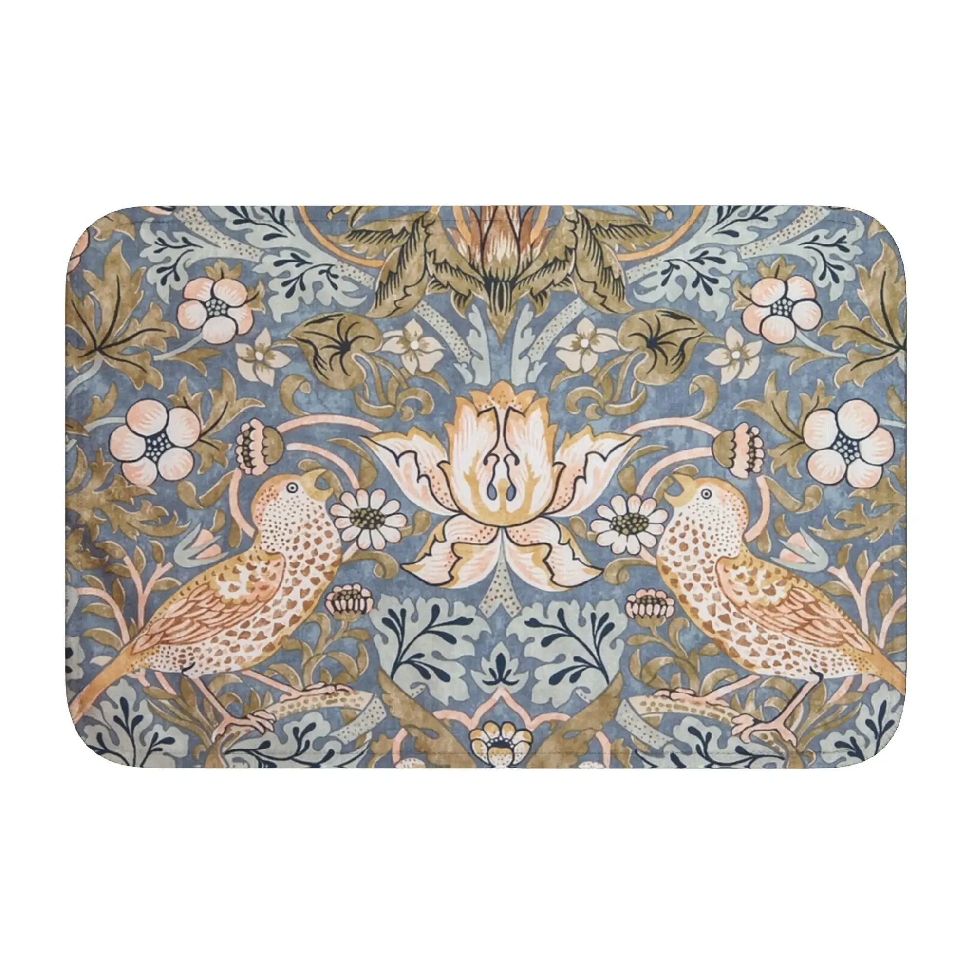 Floral Bird Pattern Doormat Non-Slip Floor Mat for Bathroom Kitchen Home Decor Entrance Rug 40x60cm