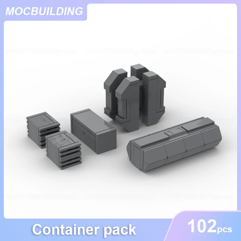 Container Pack Model MOC Building Blocks DIY Assemble Bricks Display Educational Creative Collection Toys Xmas Gifts 102PCS