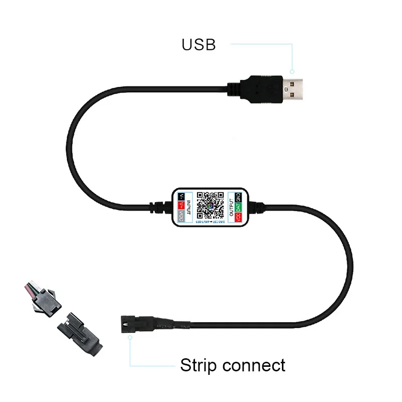 Led Strip Bluetooth Controller DC5-24V App Smart Control Supports Changing Color Music Rhythm For Magic WS2812 2811 Strips