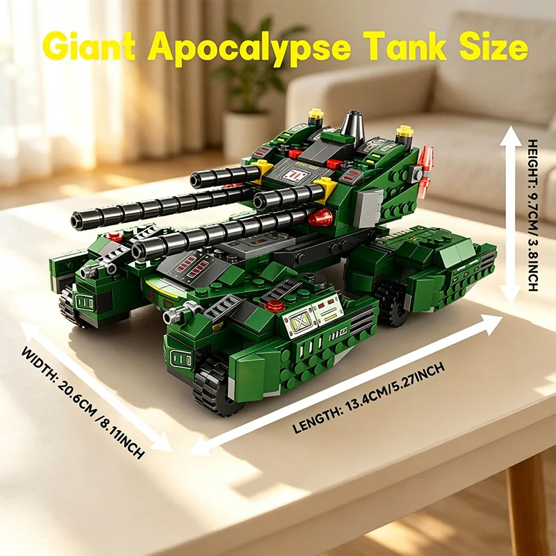 8 in 1 Tank Building Blocks Military Armored Vehicle Building Blocks Childrens Toys Birthday Christmas Gifts for Boys view 6