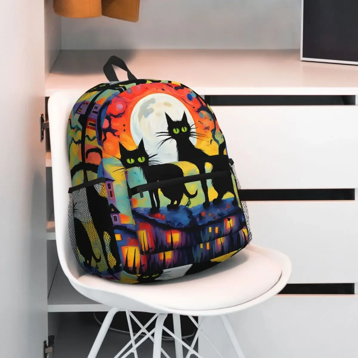 

Рюкзак с изображением кошек, рюкзак большой емкости для мальчиков и девочек, школьная сумка, сумки на плечо для мужчин и женщин