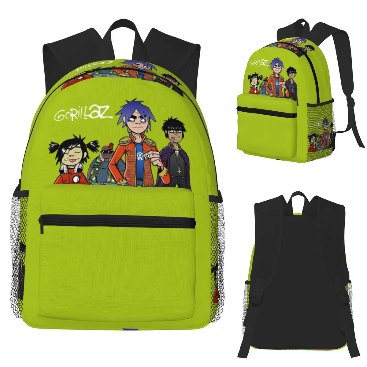 

Gorillaz Student Backpack School Bag Hiking Travel Daypack for Boys Girls Fashion Bookbag Shoulder Bags