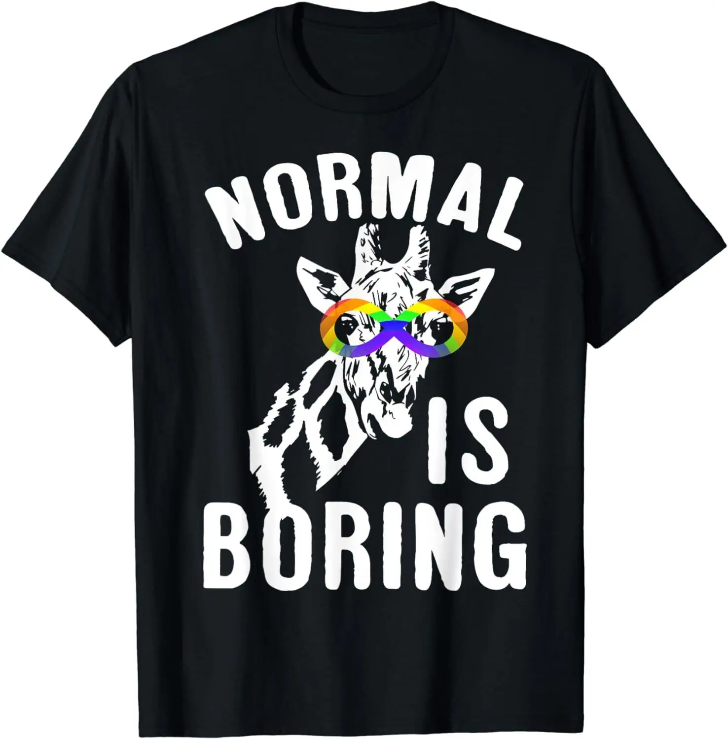 

NEW Autism Awareness Normal Is Boring Infinity Symbol Fun T-Shirt - MADE IN USA