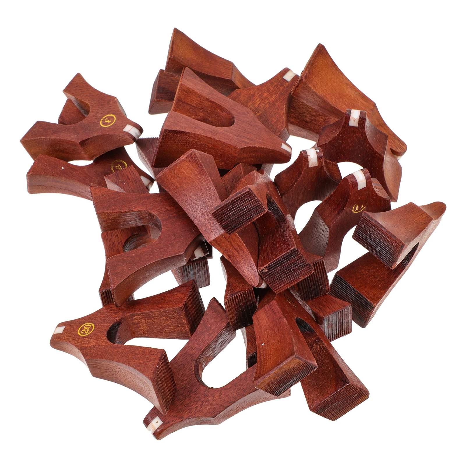 

21Pcs Wooden Guzheng Bridge Replacement Set Professional Sound Conductor for Guzheng Players Beginners Instrument Maintenance