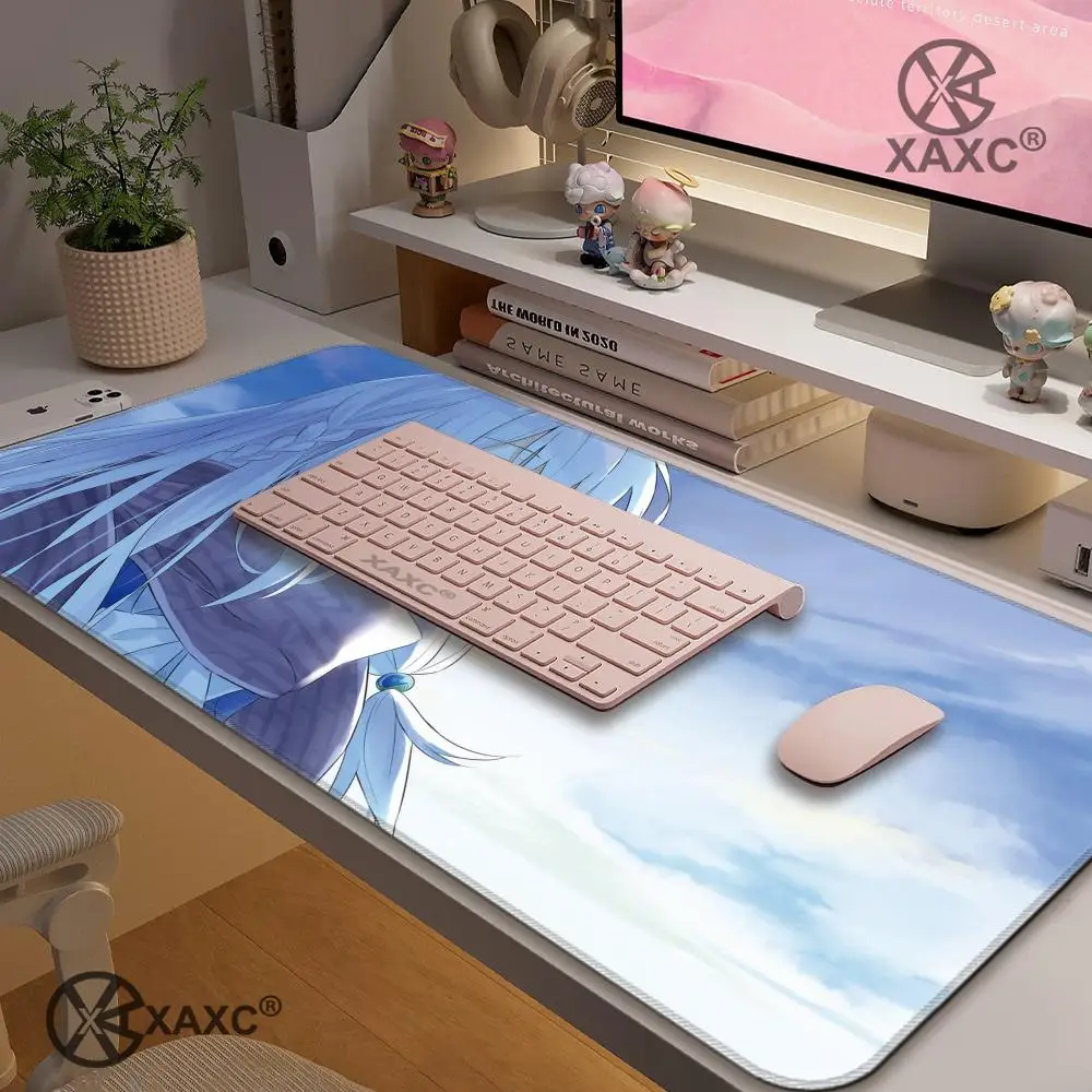 Wandering Witch The Journey Of Elaina Anime XAXC Mouse Pad Large Keyboard Mouse Desk Pad Non-Slip Rubber Gaming Mouse Pad