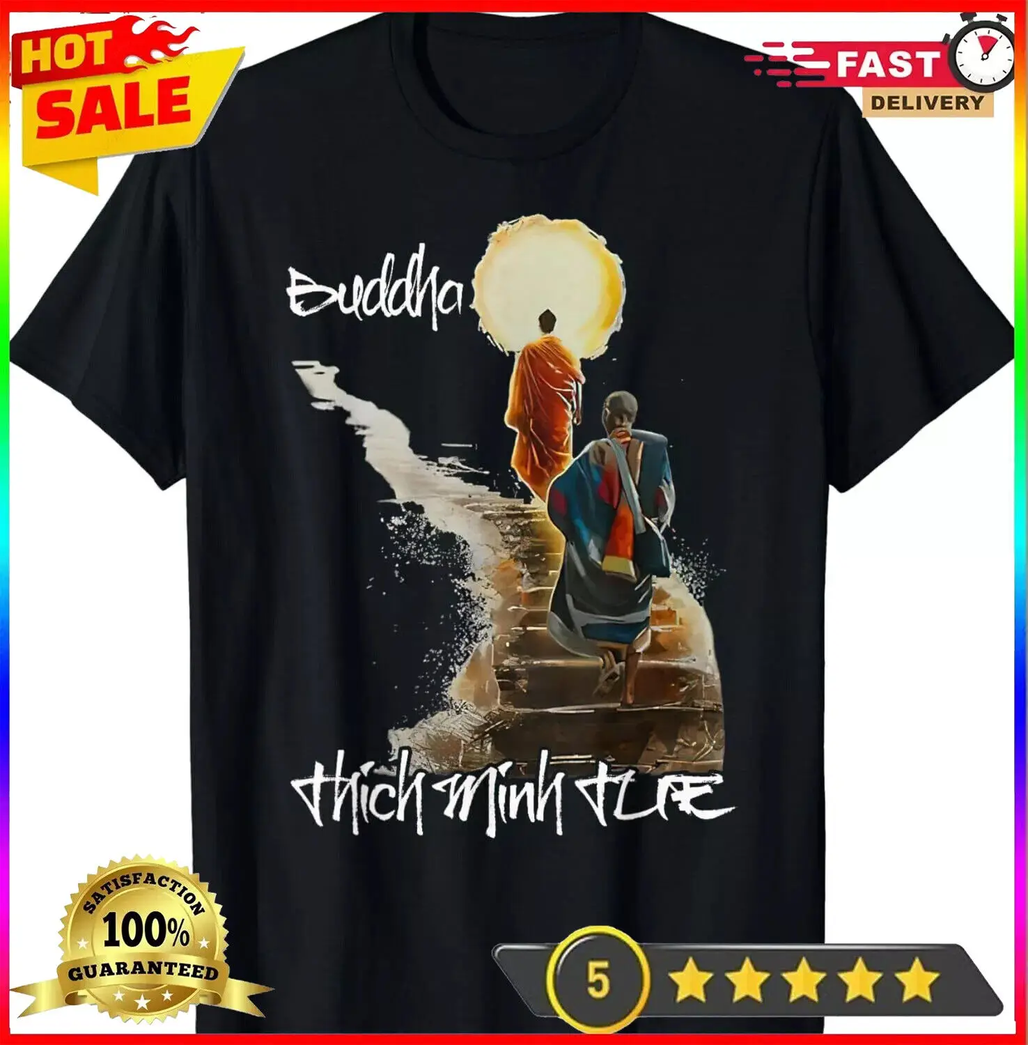 Thich Minh Tue On Back Monks Minh Tue Buddhism Vietnamese Unisex T-Shirt