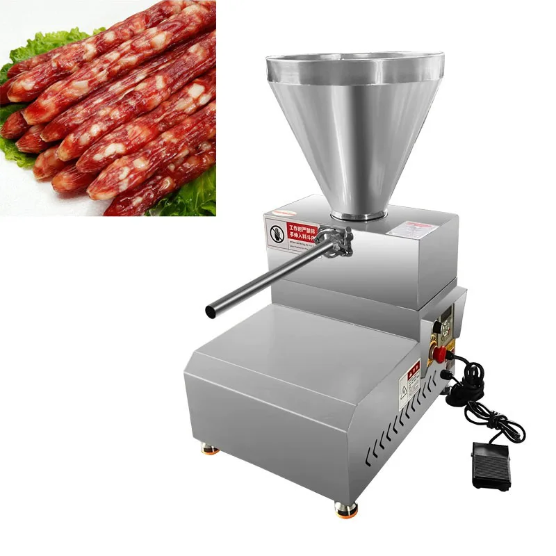 

Professional Sausage Ham Making Machine 15Kg Large Capacity Enema Filler Machine Make Sausages Home Restaurant Meat Filler