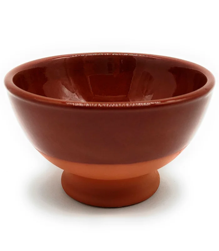 Tradineur No. 2 Mud Cup for Snacks, Wine Bowl, queimada, Traditional Design, Craft (Brown, 10,7x6,4 cm