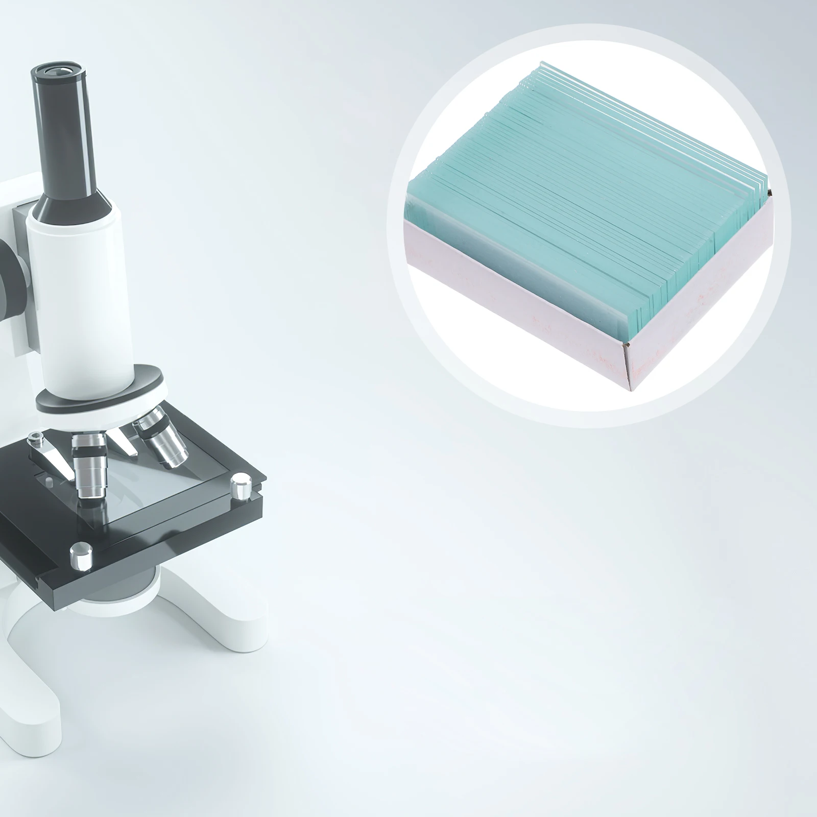 Slide Microscope Glass Slides for Specimens Aldult Transparent Microscopy Square