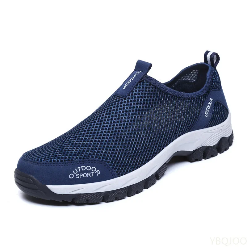 New Men Summer Comfortable Casual Shoes Slip-on Breathable Air Mesh Flats Trainers Sneakers Water Loafers Size 39-49 Zapatos