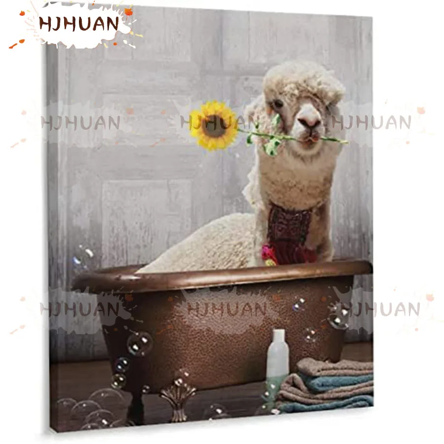 

sunflower, alpaca Diamant Painting 5D DIY Diamond Painting Full Square Drill Embroidery Cross Stitch Gift Home Decor Gift Resin