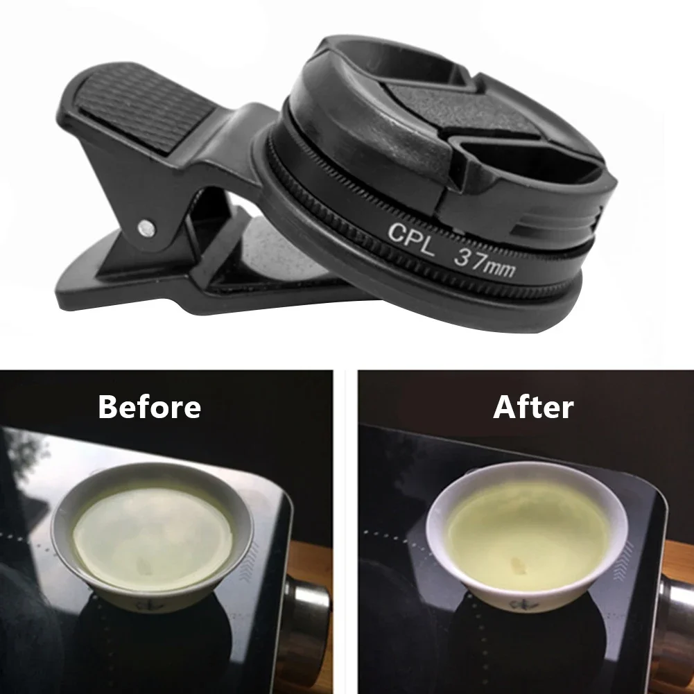 Phone Clip Circular Polarizer for iPhone/Samsung CPL Filter Lens Replacement Kit