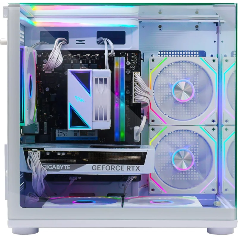 Gaming Pro –  Core i5-14400F, RTX 5060Ti 16GB, 16GB DDR5, 1TB NVMe SSD 3300MB/s, 700W PSU, White ARGB M-ATX Case with 5 ARGB Fan