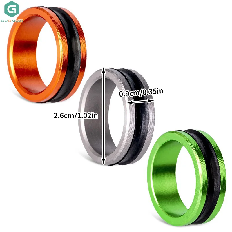 2 szt. Aluminiowy Ściągacz do Żyłki Wędkarskiej Antypoślizgowy Gumowy Pierścień Przenośna Pętla do Ciągnięcia Żyłki Narzędzie Wędkarskie Sprzęt Wędkarski