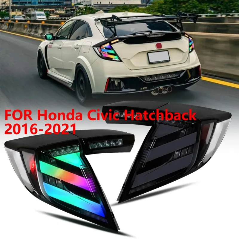

Для Honda Civic Hatchback 2016-2021 1 пара RGB светодиодных дымовых указателей поворота задних фонарей