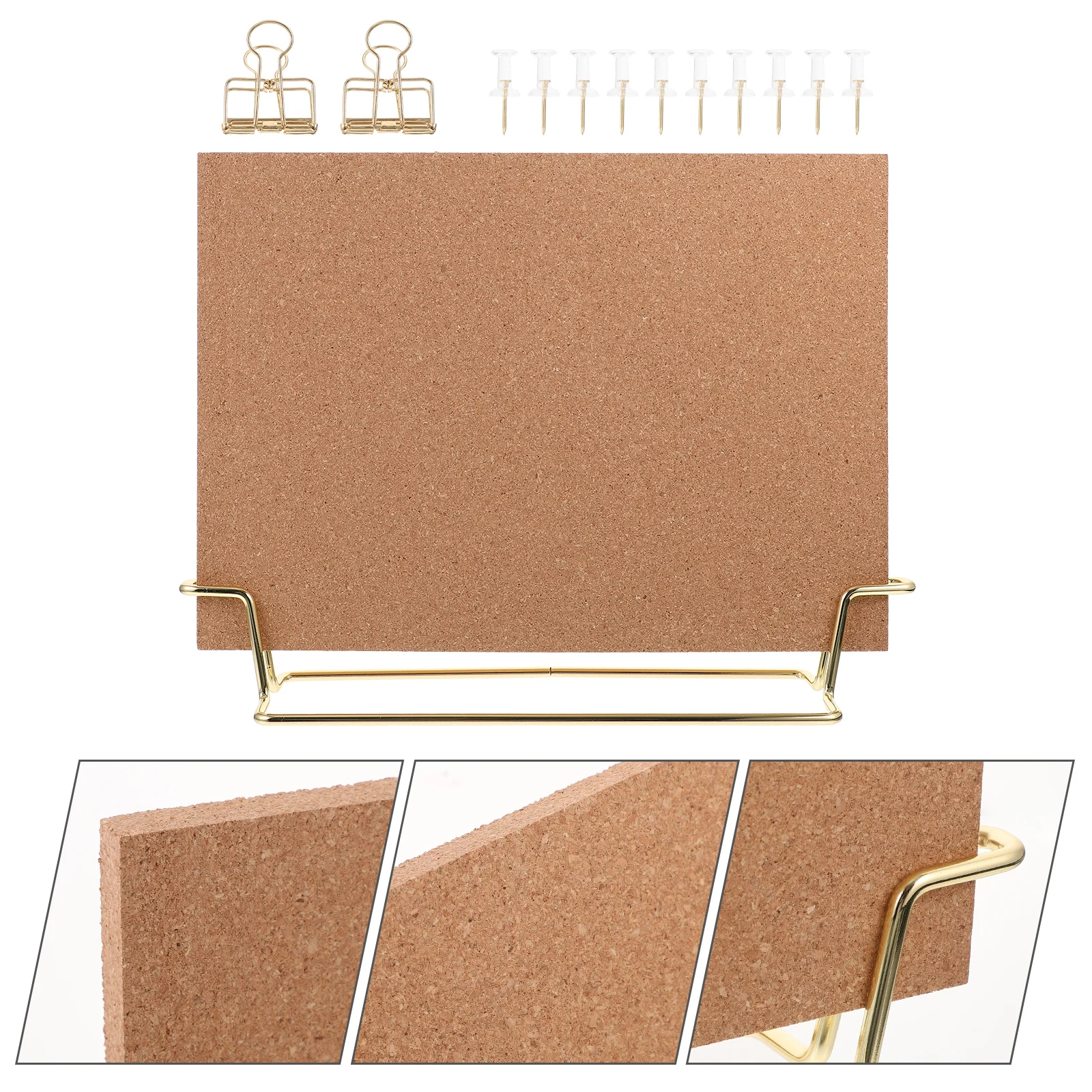

1 set Cork Board Desk Framed Bulletin Memo Board, Photo Reminder Display, Push Pin Message Board, Cute Office Decor For Women,