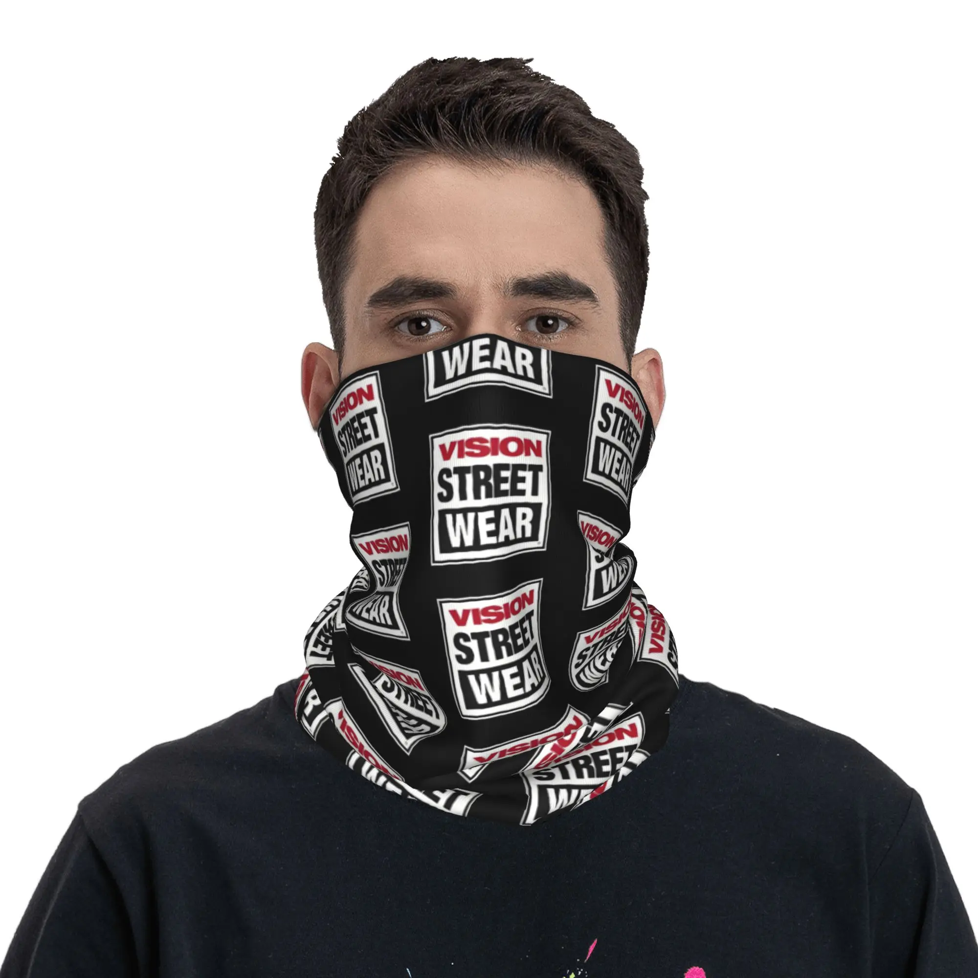 

Custom Visions Street Wears Neck Gaiter Men Women Windproof Winter Skateboarding Bandana Scarf for Ski