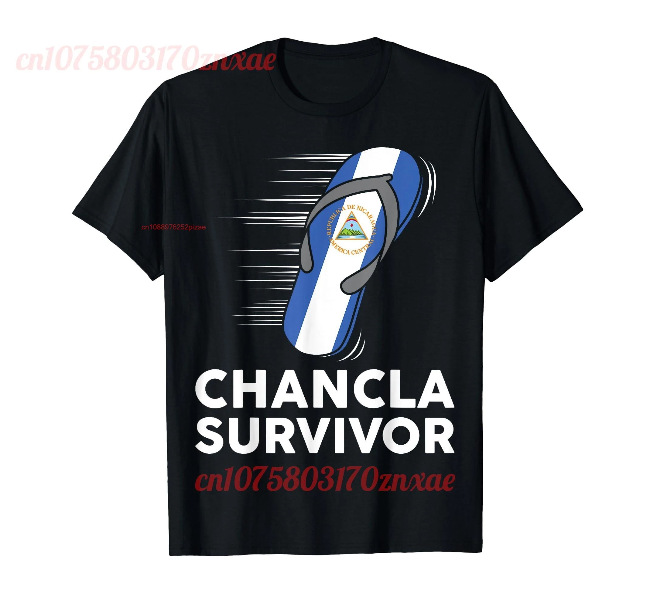 100% القطن شانكلا الناجي نيكاراغوا نيكاراغوا العلم التراث الإسباني تي شيرت الرجال النساء للجنسين تي شيرت حجم S-6XL #1