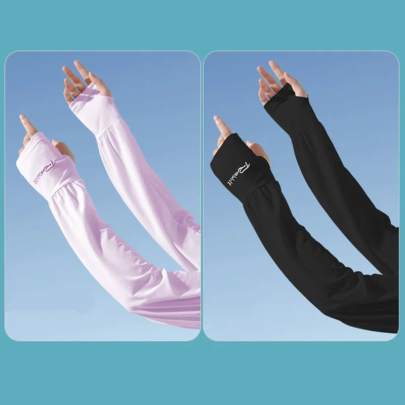 New Summer Ice Silk Sun-protective Sleeve Loose Outdoors Cycling Tennis Sports UV Protection Sleeve Men Women Arm Warmer Sleeves