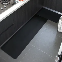 Alfombra de Pvc para el suelo de la Cocina, Alfombra de cuero impermeable a prueba de aceite, decoración del hogar, Color sólido