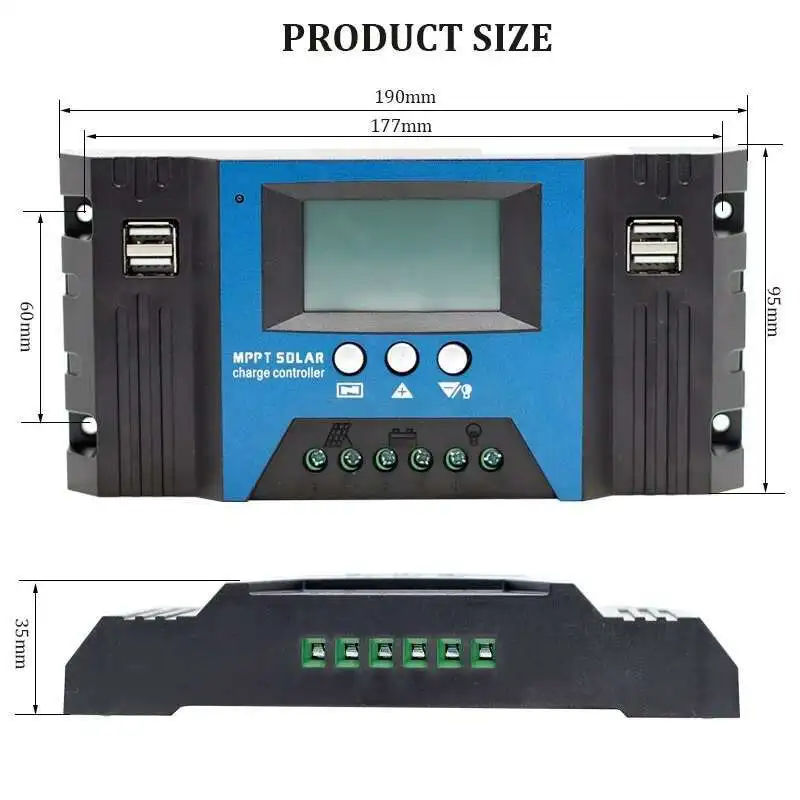 100 Amp Auto Charge Pwm Off Grid Solar Panel Controller