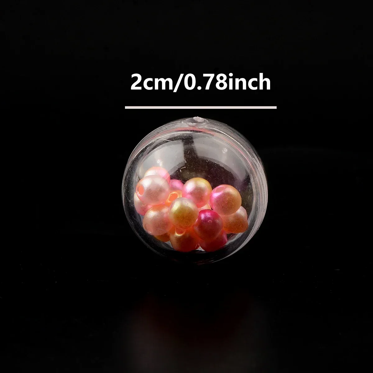 4pcs Transparent Ball Mini Mixed Acrylic Beads for Jewelry Making DIY Bracelet Phone Pen Bag Chain Beaded Decors Accessories