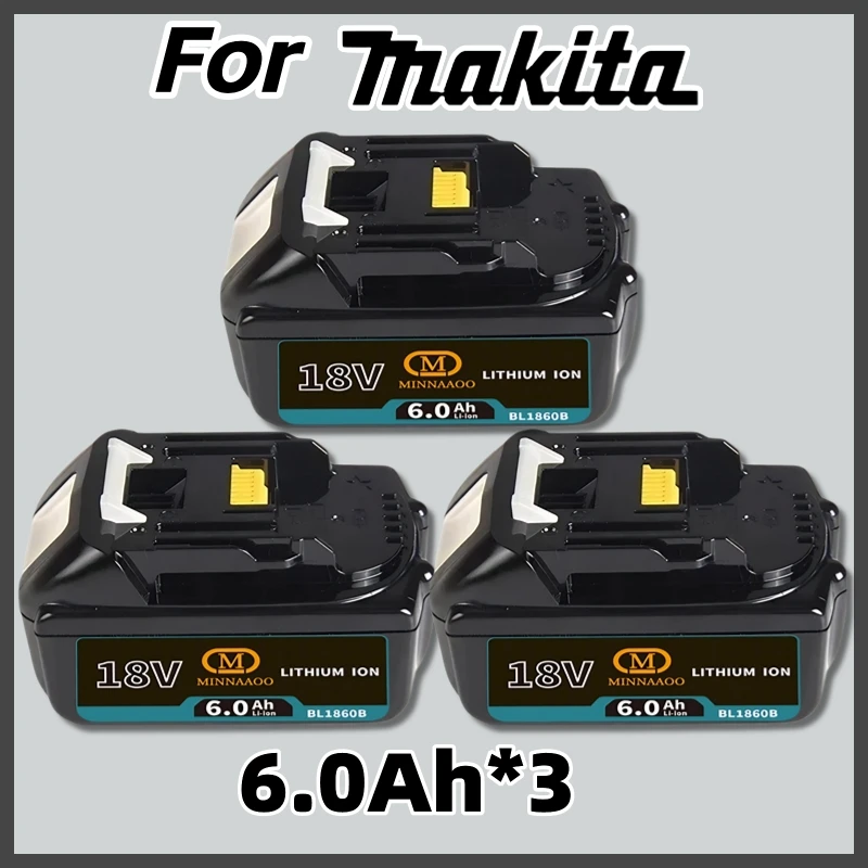

100% оригинал Оригинальный аккумулятор для Makita 18 В, 6,0 Ач для Makita BL1850B BL1860 BL1830 BL1815 LXT400 Pack