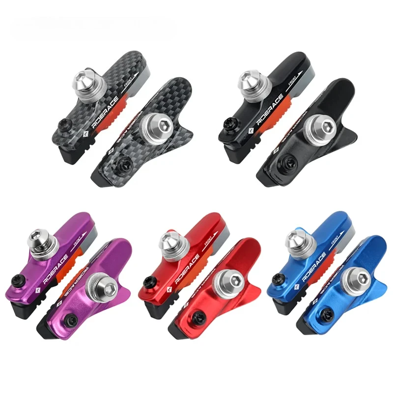 

Bike Brake Shoes With Mud Trough Silent Aluminum Alloy Rim Friction Wheel Brake Bicycle Brake Pads Replaceable Rubber Sheet