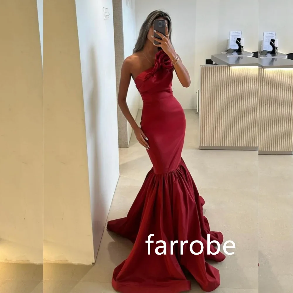 Customized Intricate Jersey Pleat Mermaid Strapless Long Dresses Cocktail Dresses Classic Exquisite Modern Style Pastrol Unisex