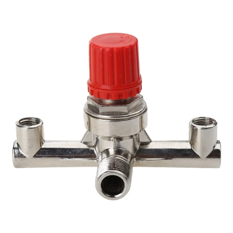 Double Outlet Tube Alloy Air Compressor Pressure Regulator for Valve Fitting Part Accessories with V- 3 Heads Dropsale