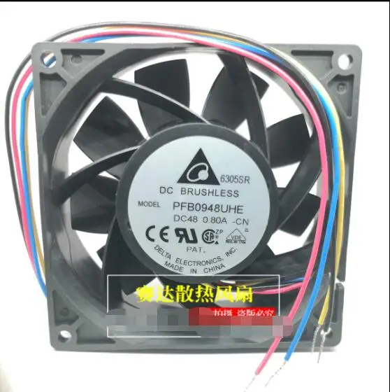 

Delta Electronics PFB0948UHE CN DC 48V 0.8A 92x92x38mm 4-Wire Server Cooling Fan