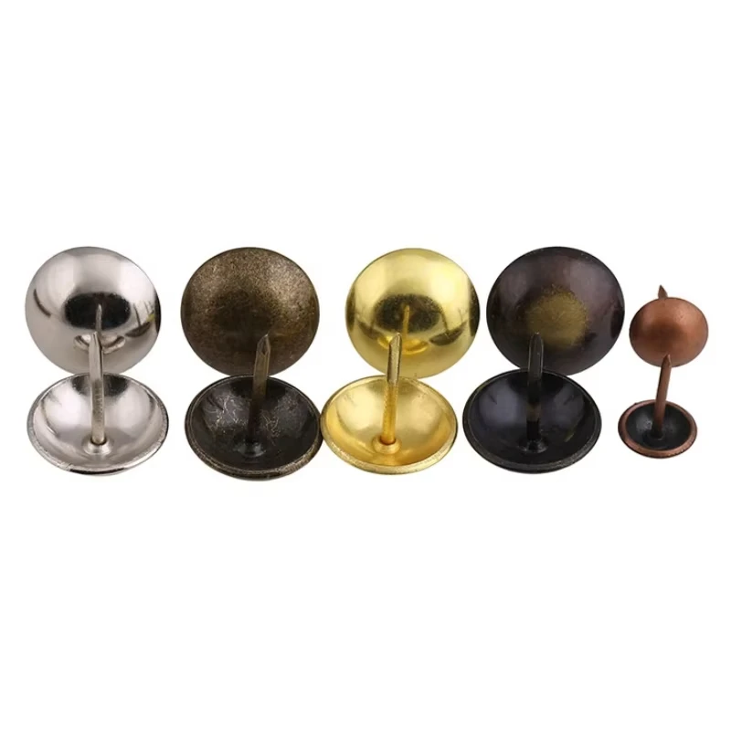 Furnitur Tembaga Antik Kepala Besar Paku Payung Melingkar 11/16 ~ 40Mm Paket Keras Emas Antik Paket Lembut Furnitur Drum Kuku Pekerjaan Kayu