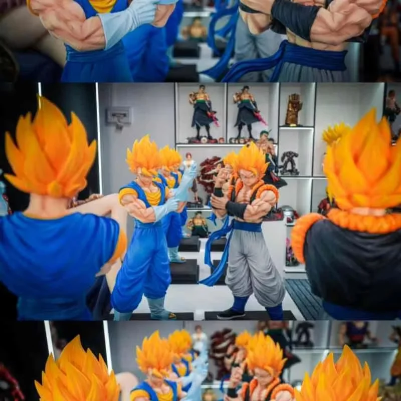 Nuevo modelo de personaje periférico de Dragon Ball de 50cm, doble rey Beijit y Wujita, colección de adornos hechos a mano, regalo masculino