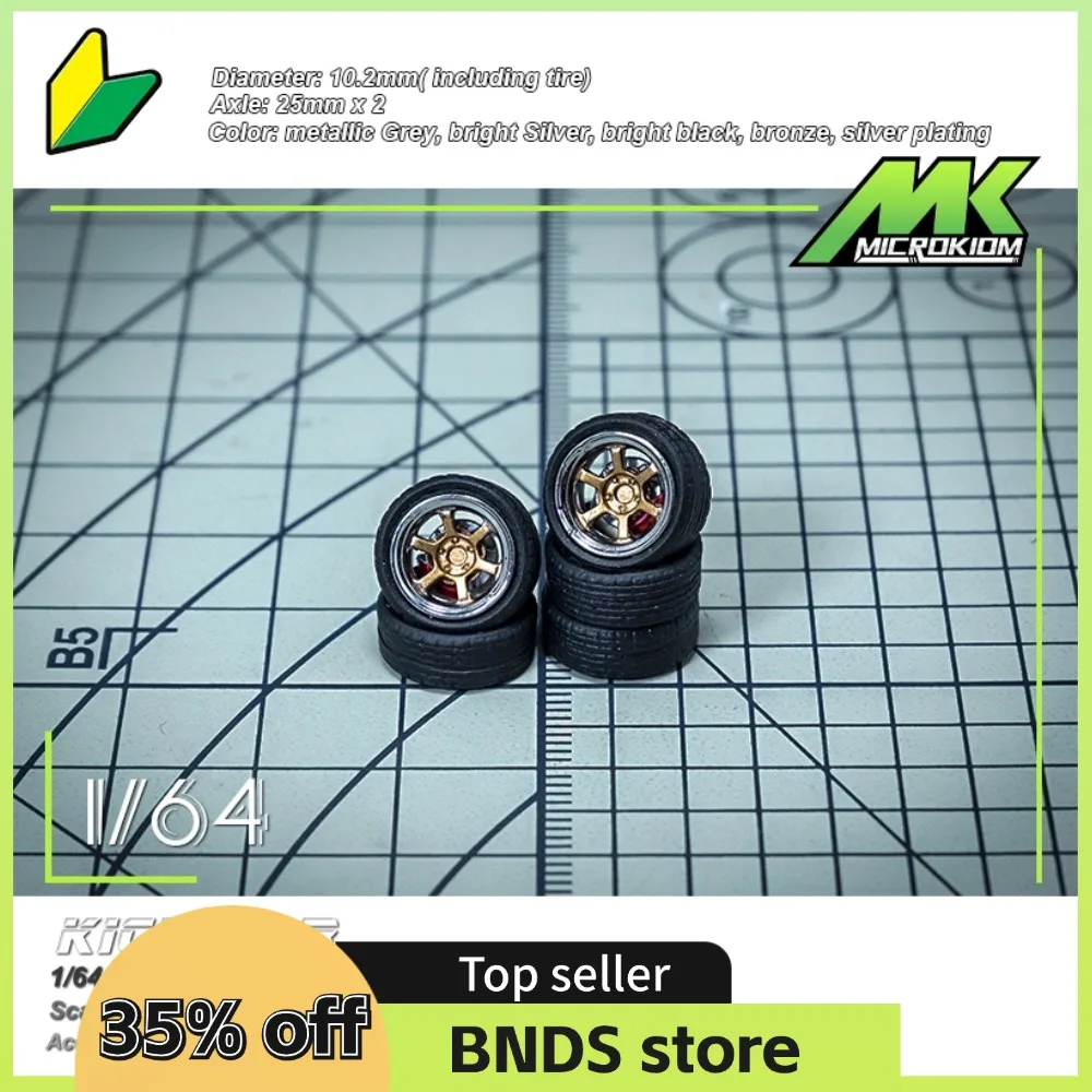 Chd 1/64 Abs Wielen Rubber Banden Met Remschijf Kit Gemodificeerde Onderdelen Diameter 10Mm Voor Model Auto Voertuig Speelgoed Hotwheels Tomica