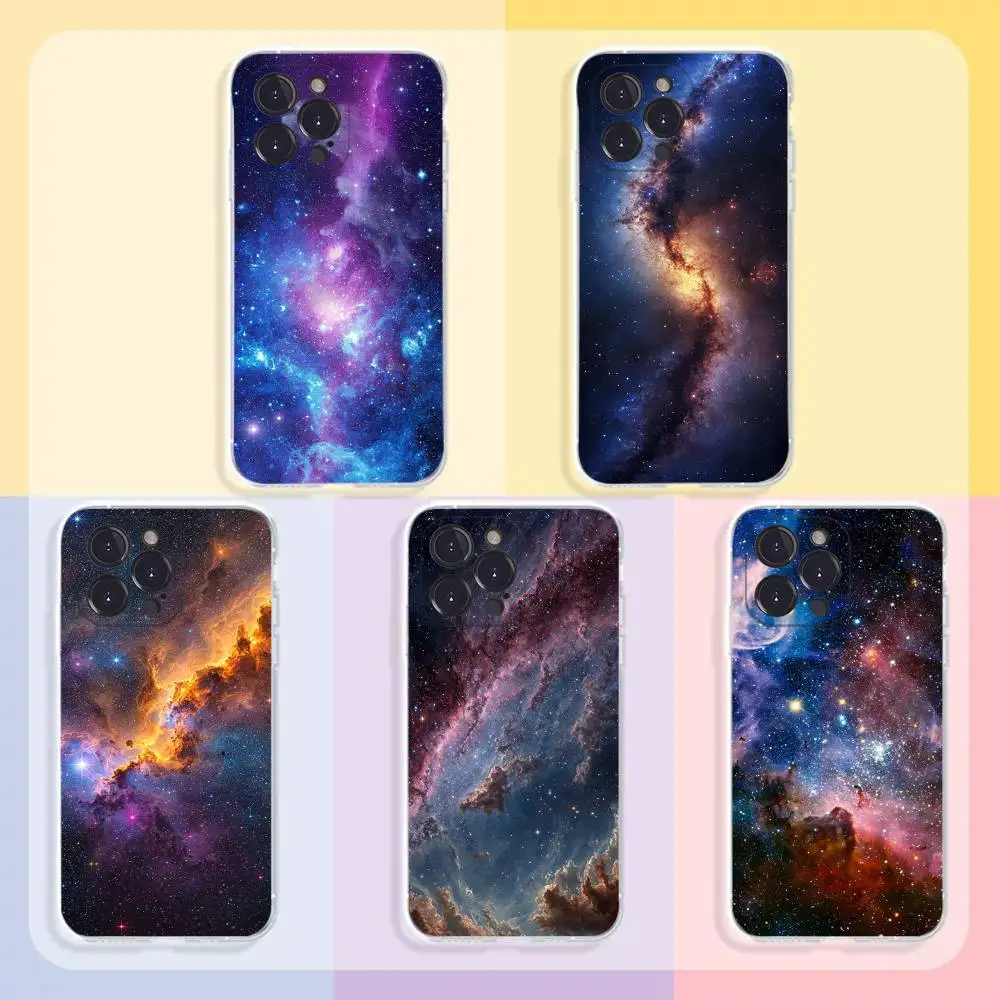 

Space For Galaxy Universe Phone Cases For iPhone17,16,15,14,13,12,11,Pro,Max,Plus Luxury Camera Protection Plastic