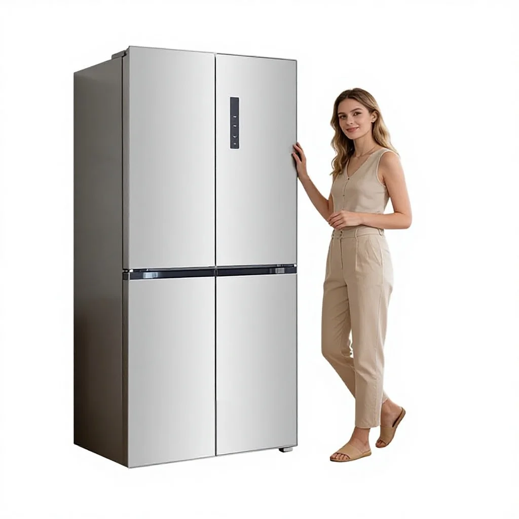 Foreign Trade Cross-Border Export Household Cross-Door Large Refrigerator Air-Cooled Frost-Free Inverter Silent Refrigerator