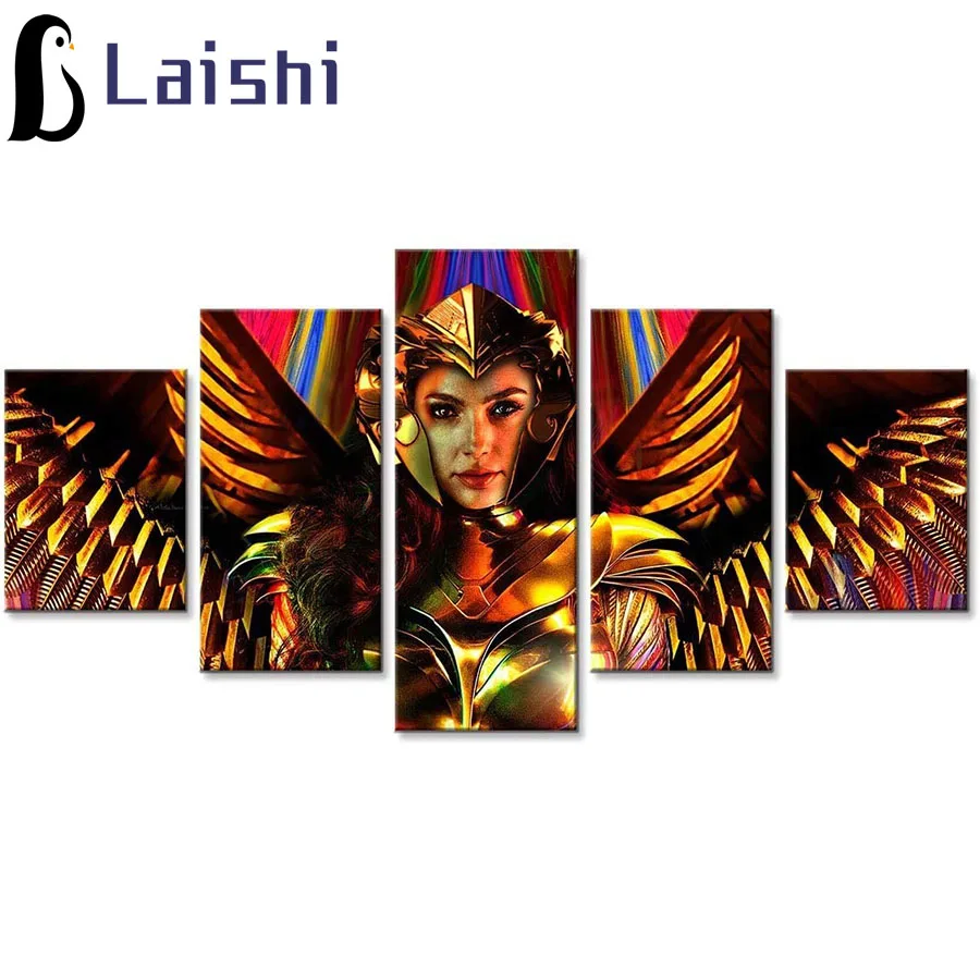 

5pcs Cleopatra Full circle square diamond painting handmade diamond embroidery stitch cross mosaic art kit home decoration