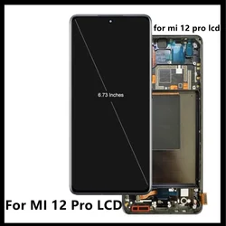 100% Tested 6.73''For Xiaomi 12 Pro For Mi 12 Pro 2201122C 2201122G LCD Display Touch Screen Digitizer Assembly Replacement