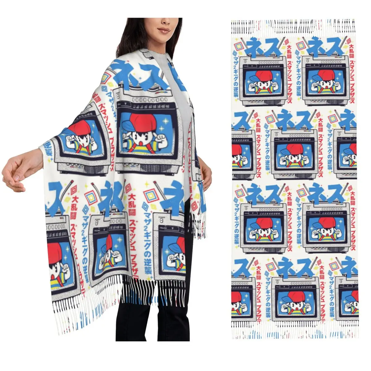 

Шарф с кисточками для женщин, мягкие теплые шали и накидки, длинная осенне-зимняя шаль