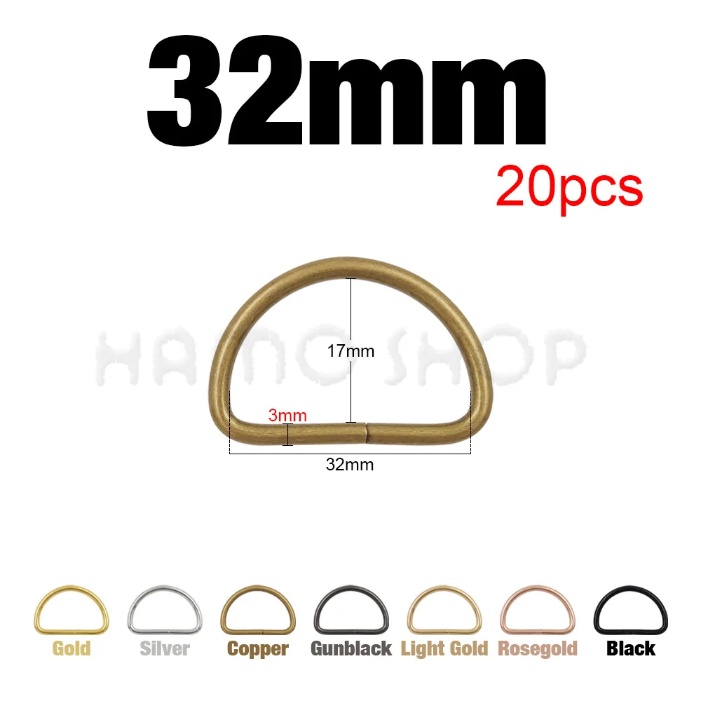 20-1000 stücke Metall D Ring Einstellbare Schnalle Verschluss Für Gurtband Rucksäcke Riemen Taschen Katze Hund Kragen Kette Schnallen DIY zubehör