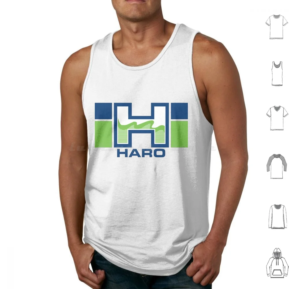 Haro Bmx 1982 Jersey Blue Green Tank Tops Print Cotton Bike Bicycle Cycle Mountain Motocross Mtb Racing Freestyle Rad