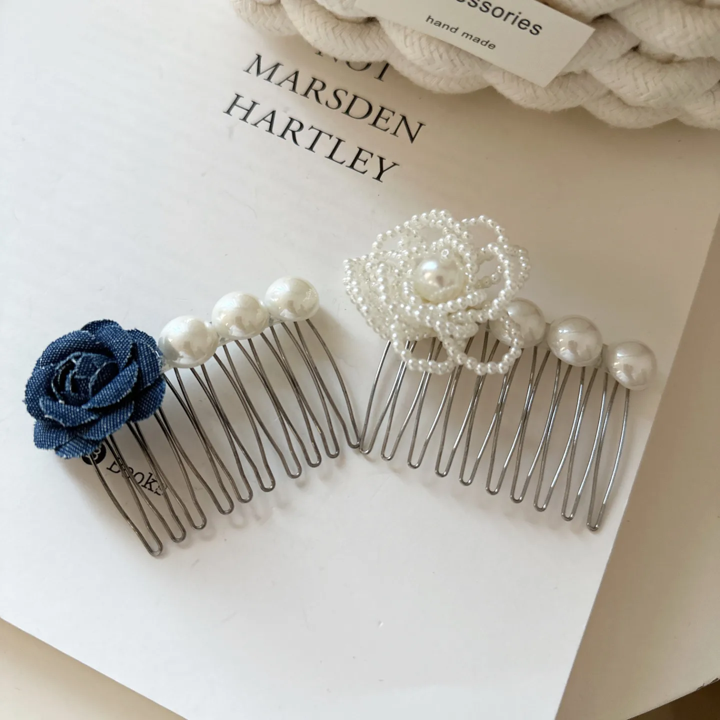 Reverse Hair Comb Pearl Flower Elegant for Women Updo Styling Premium Non Slip Portable Daily Essential Braiding Hair