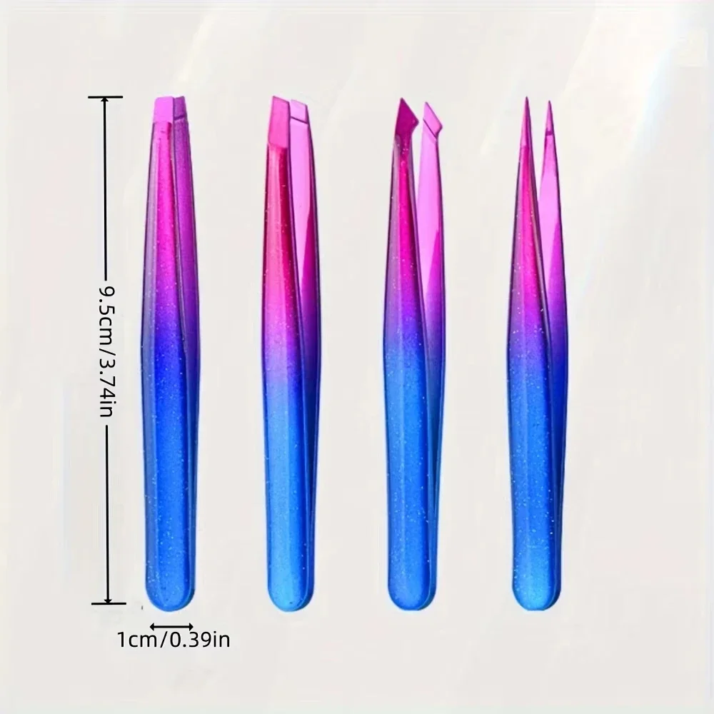 眉毛ピンセット,ステンレス鋼,グラデーションカラー,メイクアップツール