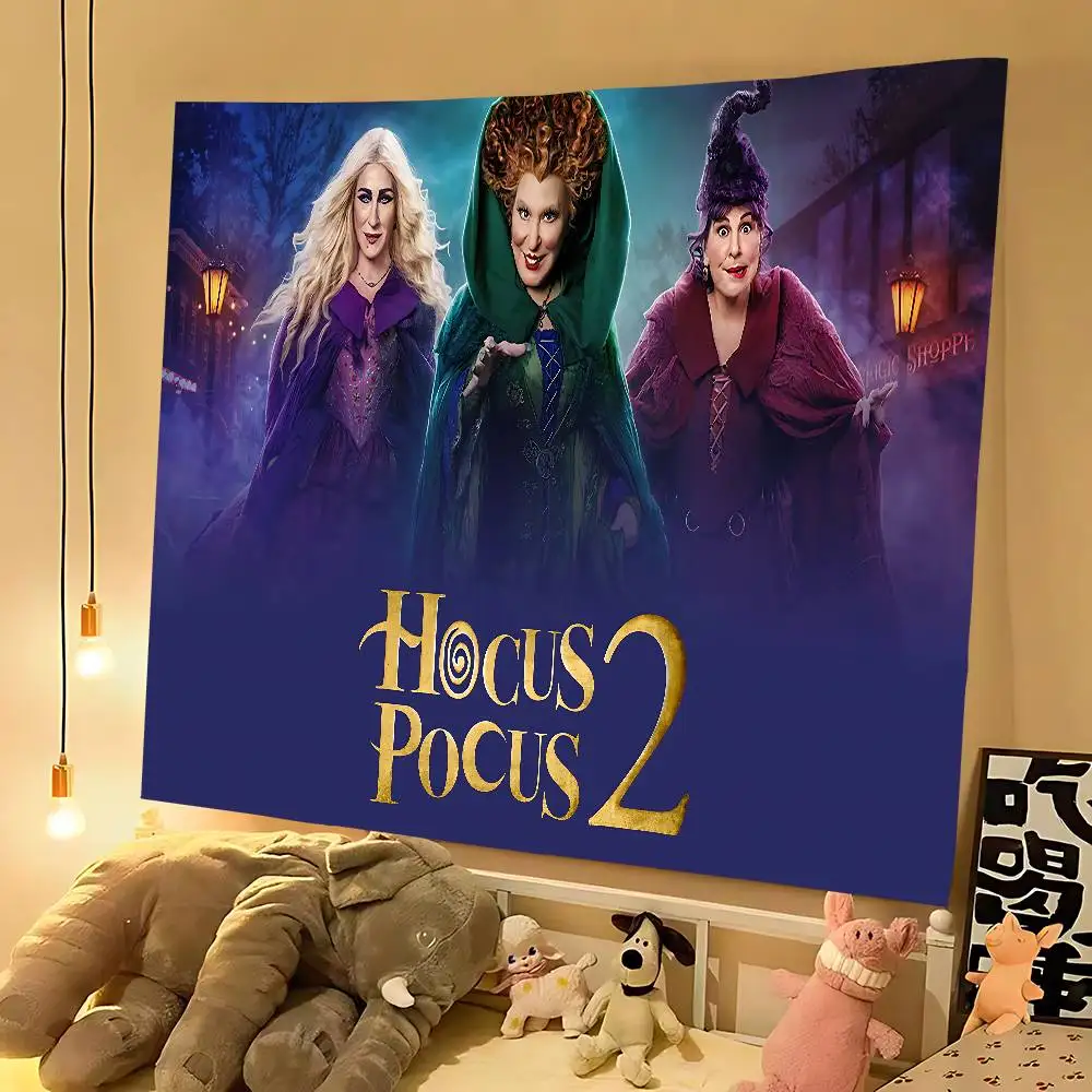 Movie H-Hocus Pocus 2 Theme Backdrop Children's Birthday Party Decorations Baby Shower Hula Girls Party Props Banner Shooting
