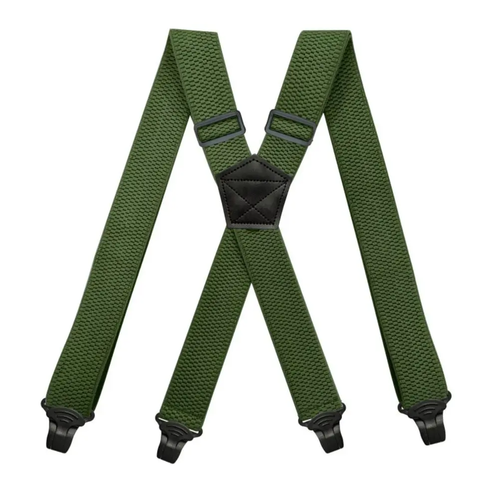 Vintage Braces Suspenders X Back with 4 Clips