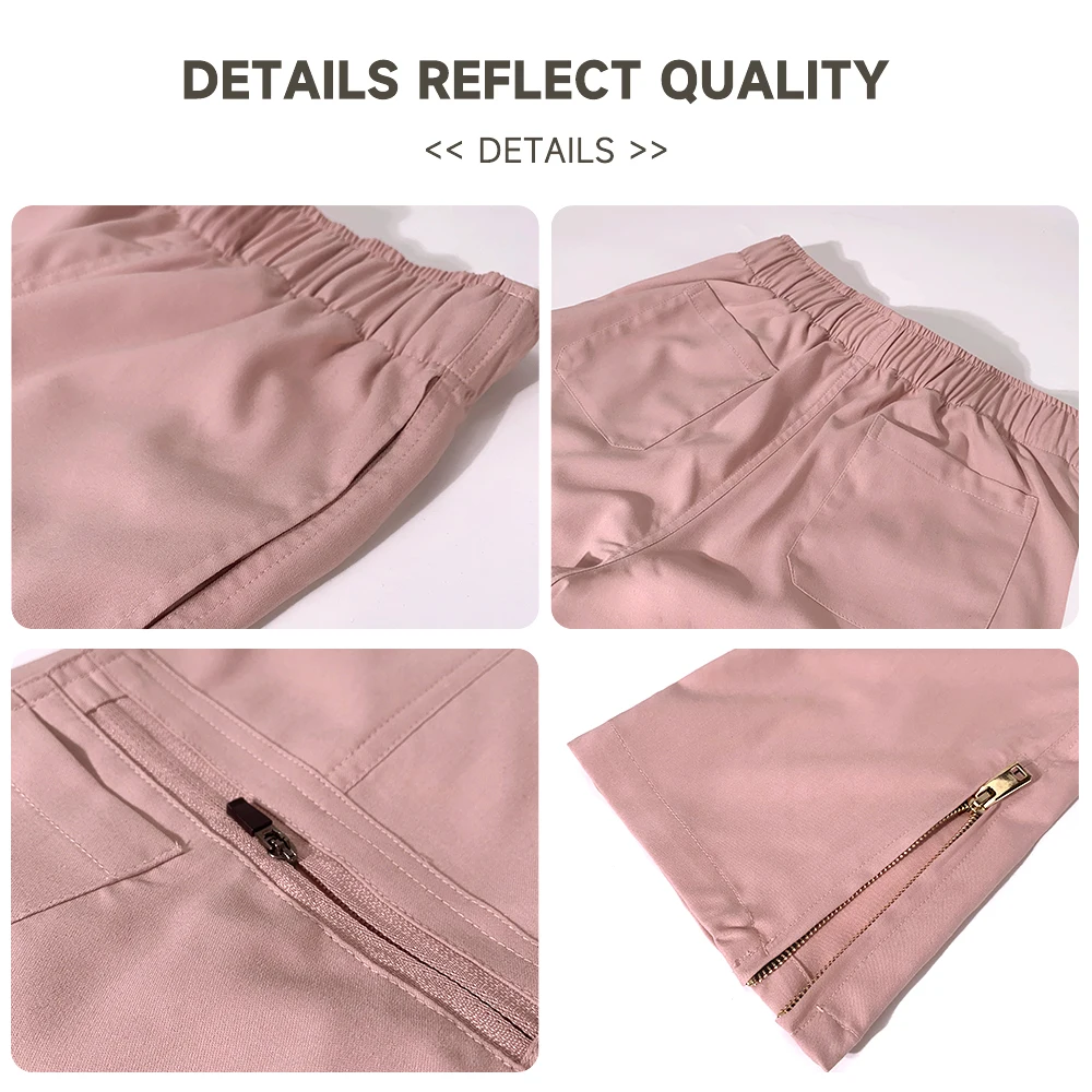 Uniformes de alta calidad para mujer, pantalones de trabajo clínicos transpirables, pantalones de salón de belleza