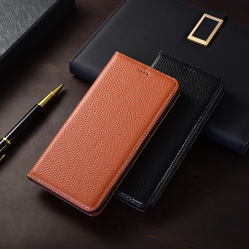 

Litchi Patterned Phone Case For Motorola Moto Edge S S30 S50 X X30 X40 X50 Pro Ultra Flip Book Cover Wallet
