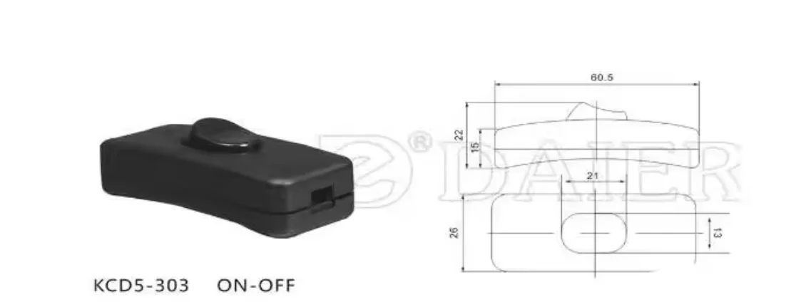 Home bedside switch Button line ceiling fan switch Desk lamp switch Button boat type switch KCD-303 NO.C3024