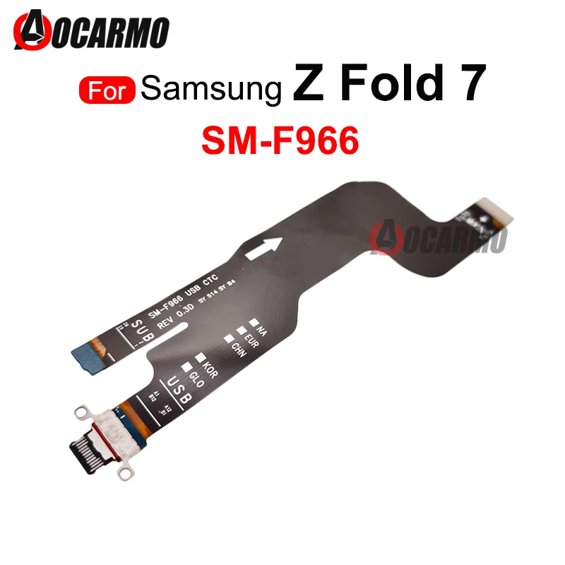 

Док-станция для зарядного устройства, гибкий порт для Samsung Galaxy Z Fold 7, SM-F966, подключение материнской платы, ЖК-экран, ось вращения, гибкий кабель