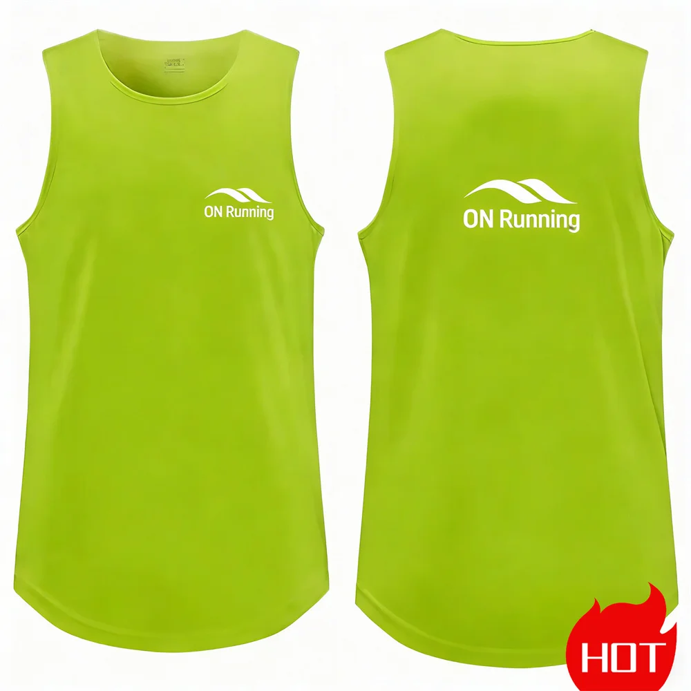 Atmungsaktive Laufwesten, Sommer-T-Shirts und Tanktops für Herren, schnell trocknendes Mesh-Oberteil für Herren, ärmelloses T-Shirt mit Rundhalsausschnitt für Outdoor-Sportarten